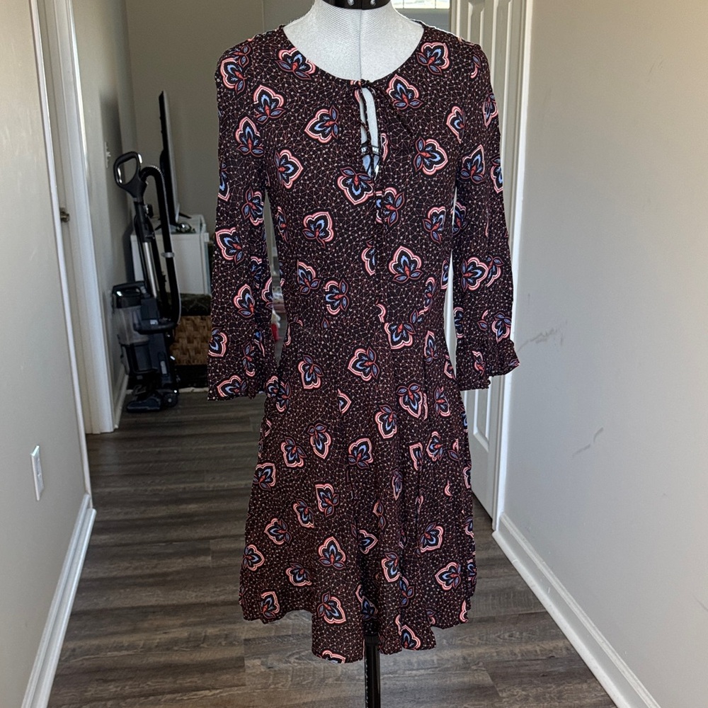H&M Black and Pink Long Sleeve Dress